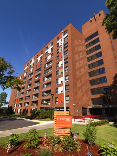 Vanguard Awards 2018 Vanguard Award for Major Rehabilitation of an Existing Rental Housing Community: St. Stephen’s Tower, Lynn, Mass.; Management Company: Beacon Residential Management Limited Partnership; Owner: St. Stephen’s Preservation Limited Partnership, Boston, Mass.